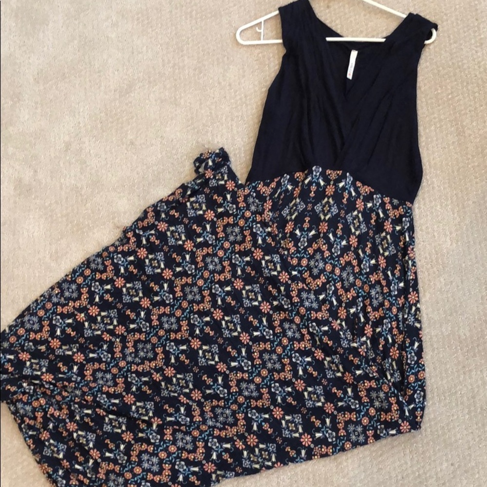 Navy maxi dress